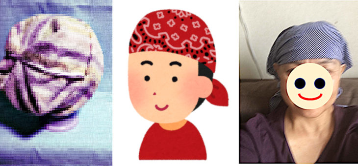 髪が抜けてきたら…⑥バンダナ帽子、タオル帽子